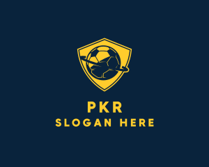 Gold Soccer Badge logo design