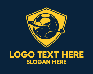 Football Club - Gold Soccer Badge logo design