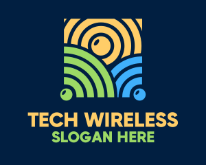 Wireless - Wifi Signal Network logo design