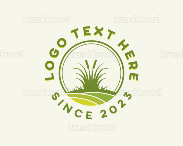 Lawn Grass Gardening Logo