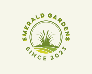 Lawn Grass Gardening  logo design