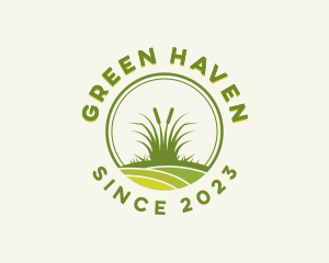 Lawn Grass Gardening  logo design
