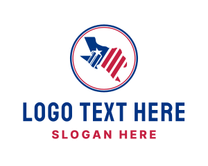 Politics - Election Texas Map logo design