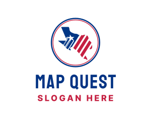 Election Texas Map logo design