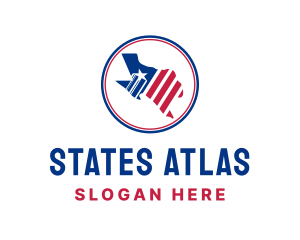 Election Texas Map logo design
