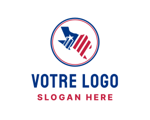 United States - Election Texas Map logo design
