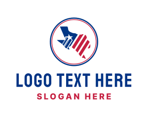 Dallas - Election Texas Map logo design