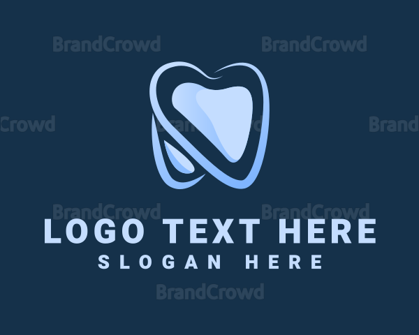 Blue Dental Tooth Logo