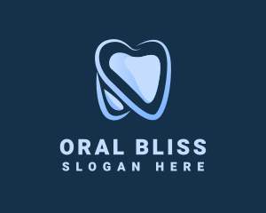 Oral - Blue Dental Tooth logo design