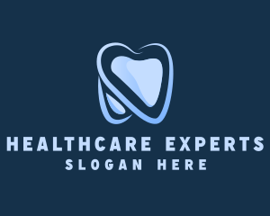 Blue Dental Tooth logo design