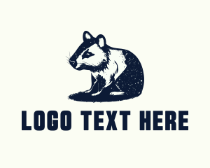 Vintage - Blue Baby Wombat logo design