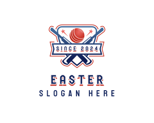 Cricket Sports League Logo