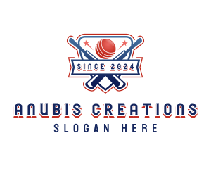 Cricket Sports League logo design