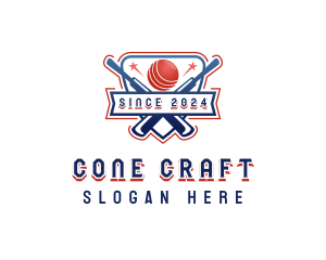 Cricket Sports League logo design