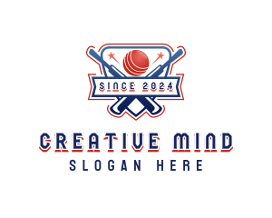 Cricket Sports League logo design