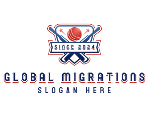 Cricket Sports League logo design