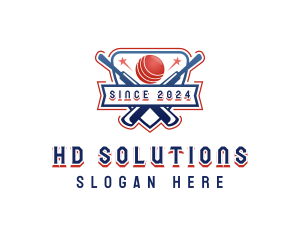 Cricket Sports League logo design