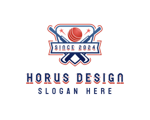 Cricket Sports League logo design