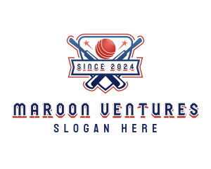 Cricket Sports League logo design