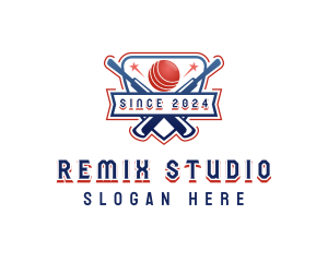 Cricket Sports League logo design