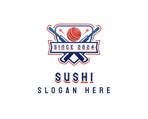 Cricket Sports League logo design