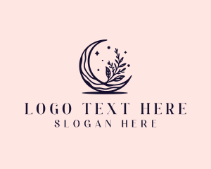 Jewelry - Bohemian Floral Moon logo design