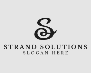 Stylish Script Brand Letter S logo design