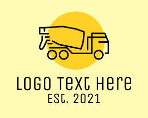 Service - Concrete Mixer Truck logo design