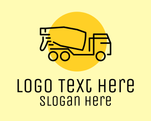 Concrete Mixer Truck Logo