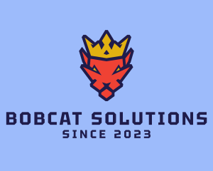 Bobcat - Safari King Cat logo design