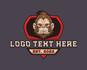 Gorilla - Gorilla Monkey Gaming logo design