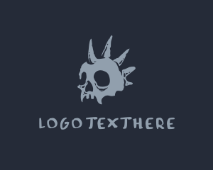 Goatee - Punk Horror Skull logo design