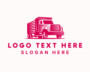 Container Truck - Express Transportation Truck logo design
