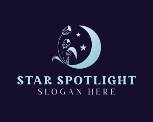 Moon Flower Star logo design