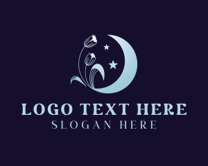 Yoga - Moon Flower Star logo design