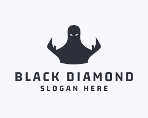 Dark Halloween Ghost logo design