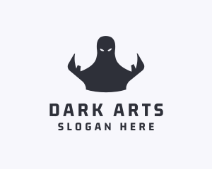 Dark Halloween Ghost logo design