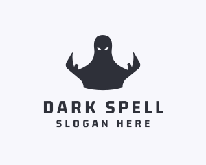 Dark Halloween Ghost logo design