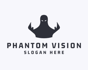 Phantom - Dark Halloween Ghost logo design