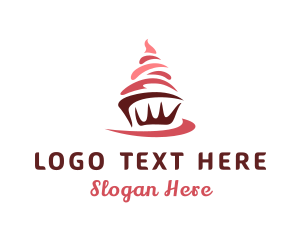Second Hand - Sweet Cupcake Dessert logo design