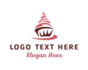 Sweet Cupcake Dessert Logo