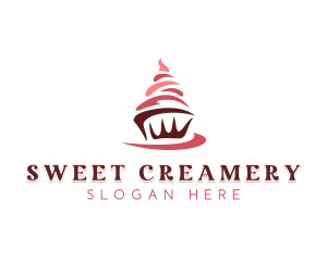 Sweet Cupcake Dessert logo design