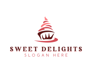 Sweet Cupcake Dessert logo design