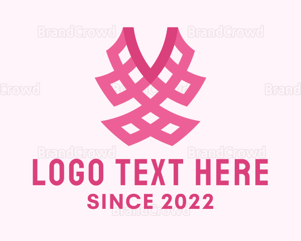 Pink Fashion Textile Logo