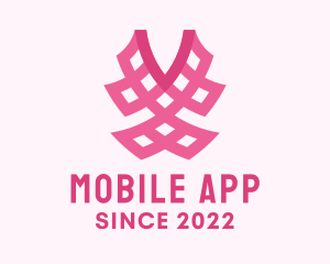 Woven - Pink Fashion Textile logo design