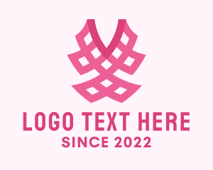 Fibre - Pink Fashion Textile logo design
