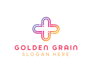 Gradient Medical Plus logo design