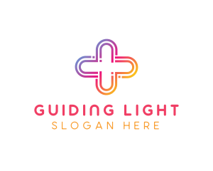 Gradient Medical Plus logo design