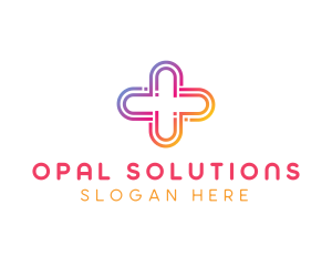 Gradient Medical Plus logo design