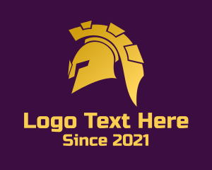 Helmet - Gold Gladiator Helmet logo design